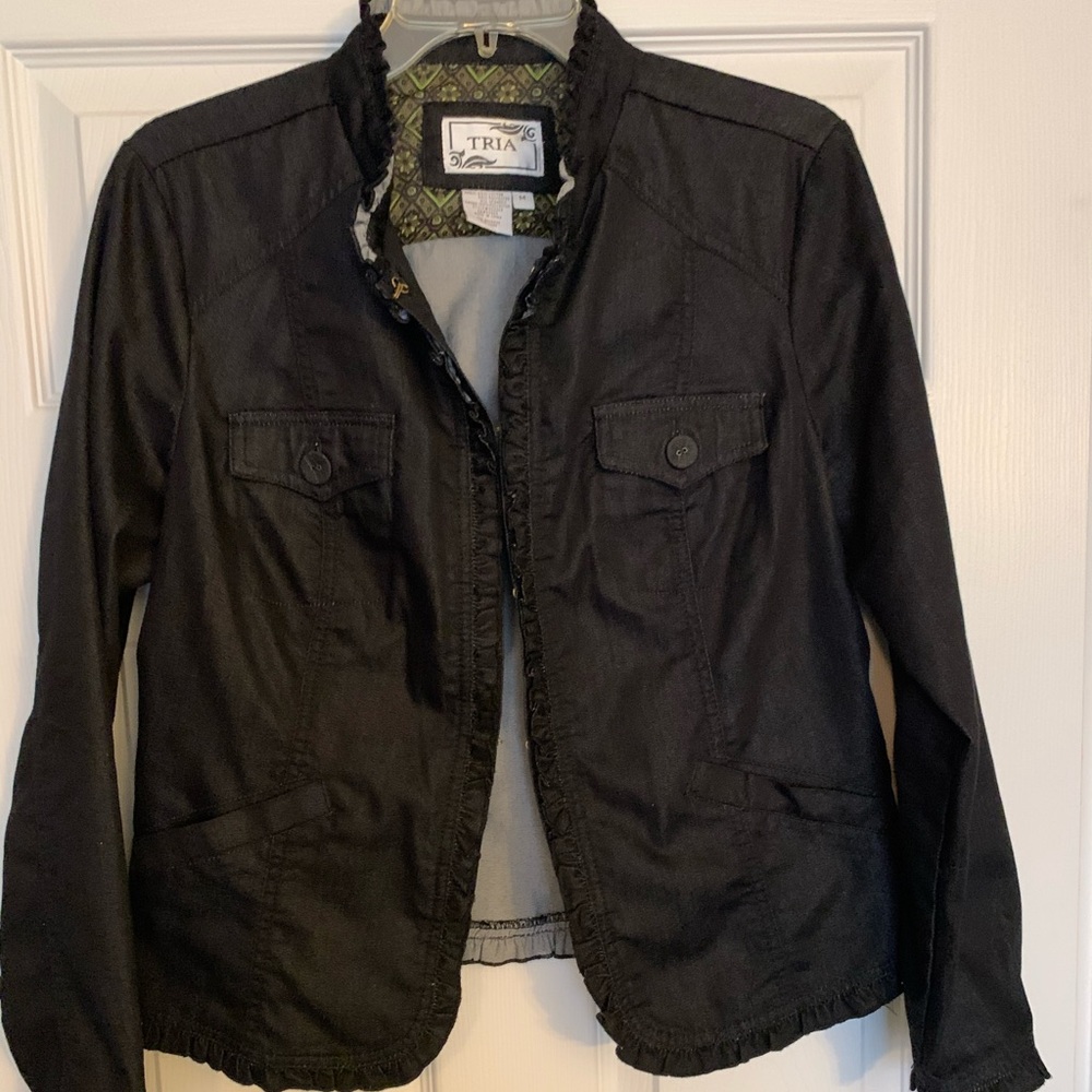 Women’s TRIA navy blue denim jacket size M